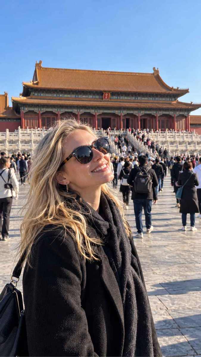 Traveler at the Forbidden City, Beijing