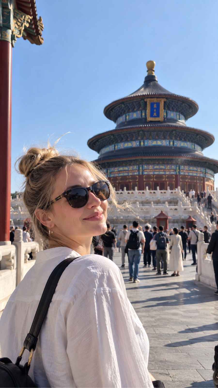 Traveler at the Temple of Heaven, Beijing